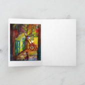 黒猫とのフィレンツェの中世の路地 シーズンカード (内部)