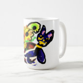 黒猫とひまわり コーヒーマグカップ (正面右)
