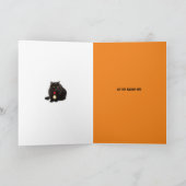 黒猫とひまわり、5" x 7"折り畳みカード カード (内部)