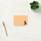 黒猫とオレンジカボチャの写真ライトオレンジ ポストイット (オフィス)