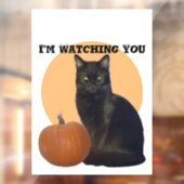 黒猫とオレンジカボチャ |あなたを見ている ウィンドウサイン (シート2)