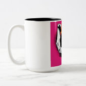 黒猫とオレンジ猫コーヒーマグ ツートーンマグカップ (左)