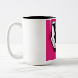 黒猫とオレンジ猫コーヒーマグ ツートーンマグカップ