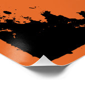 黒猫とカボチャのジャック・オ・ランタン ハロウィン ポスター (コーナー)