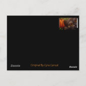 黒猫とカボチャのハロウィンはがき ポストカード (裏面)