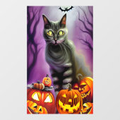 黒猫とカボチャのハロウィーン ウィンドウサイン (シート)