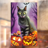 黒猫とカボチャのハロウィーン ウィンドウサイン (シート2)
