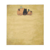 黒猫とカボチャのメモ帳 ノートパッド (正面)