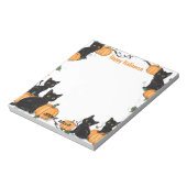 黒猫とカボチャハッピーハローウィン ノートパッド (回転)