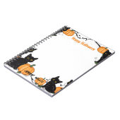 黒猫とカボチャハッピーハローウィン ノートブック (左側)