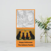 黒猫とカボチャヴィンテージハロウィン シーズンカード (スタンド正面)