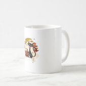 黒猫とカボチャ原子レトロハロウィン コーヒーマグカップ (正面右)