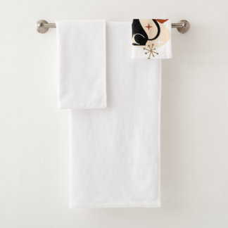 黒猫とカボチャ原子レトロハロウィン バスタオルセット