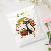 黒猫とカボチャ原子レトロハロウィーンT-Shi フェイバーバッグ (封をした状態)