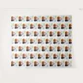 黒猫とカボチャ怖くないハロウィン タペストリー (正面(横))