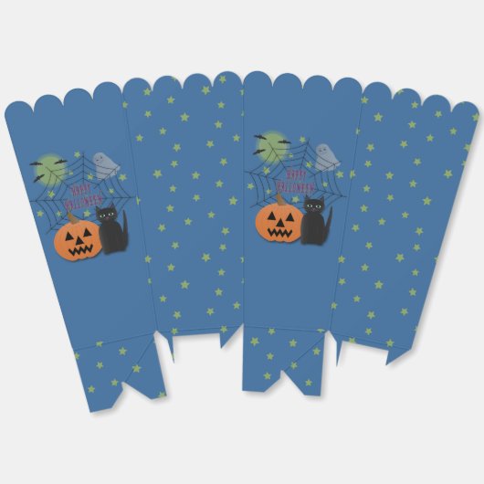 黒猫とカボチャ怖くないハロウィン フェイバーボックス (見開き)