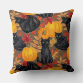 黒猫とカボチャ2 クッション (裏面)