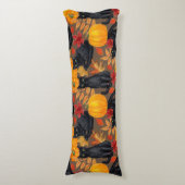 黒猫とカボチャ2 ボディピロー (正面縦)