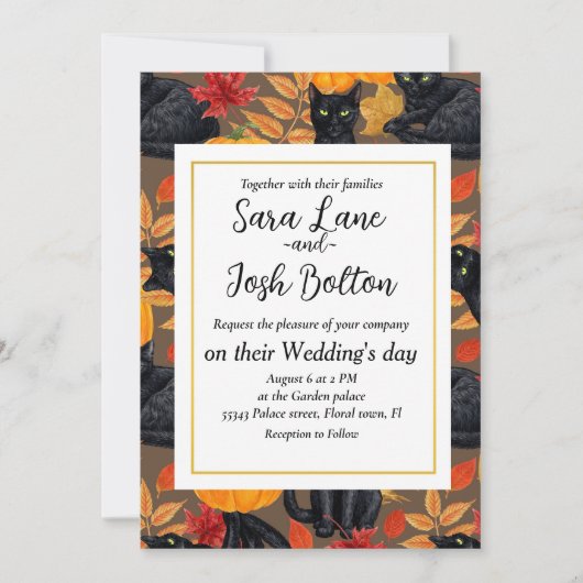 黒猫とカボチャ2 招待状 (正面)