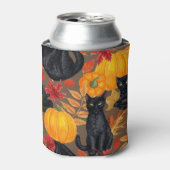 黒猫とカボチャ2 缶クーラー (缶正面)