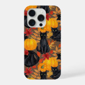 黒猫とカボチャ2 iPhoneケース (裏面)