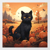 黒猫とカボチャ ウィンドウサイン (シート)