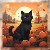 黒猫とカボチャ ウィンドウサイン (シート2)