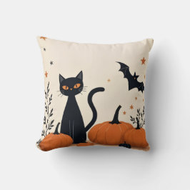 黒猫とカボチャ クッション