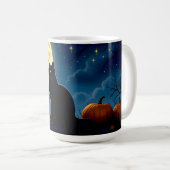 黒猫とカボチャ コーヒーマグカップ (正面右)