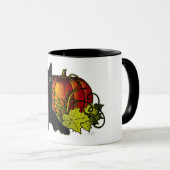 黒猫とカボチャ マグカップ (正面右)