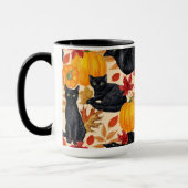 黒猫とカボチャ マグカップ (左)