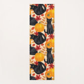 黒猫とカボチャ ヨガマット (正面)