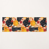 黒猫とカボチャ ヨガマット (正面(横))