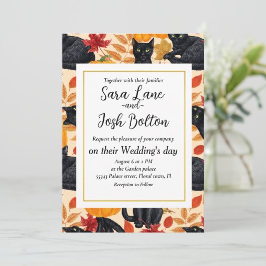 黒猫とカボチャ 招待状 (スタンド正面)