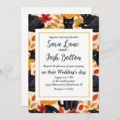 黒猫とカボチャ 招待状 (正面/裏面)