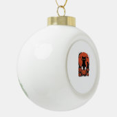 黒猫とカボチャ – Halloween T-Shirt Art Cla セラミックボールオーナメント (左)