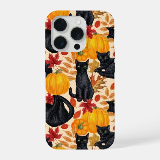 黒猫とカボチャ iPhoneケース (裏面)