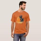 黒猫とカボチャ Tシャツ (正面フル)
