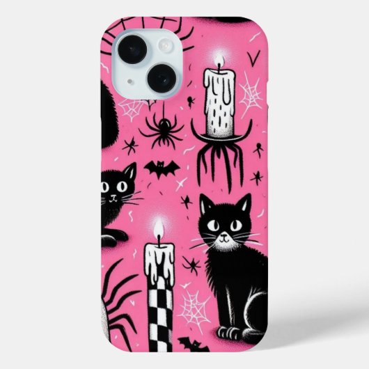 黒猫とキャンドル Case-Mate iPhoneケース (裏面)