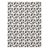黒猫とクリスマスツリー テーブルクロス (正面)