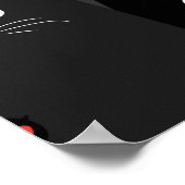 黒猫とグレー猫。漫画のシームレスなパターン。ヴィン ポスター (角)