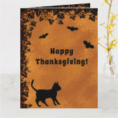 黒猫とコウモリ , ハッピースカンクスギン カード (黄色い花)