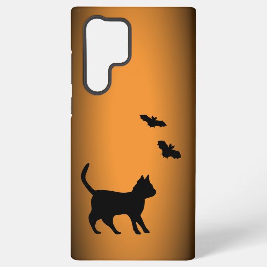 黒猫とコウモリ SAMSUNG GALAXYケース (裏面)