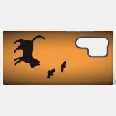 黒猫とコウモリ SAMSUNG GALAXYケース (裏面横)