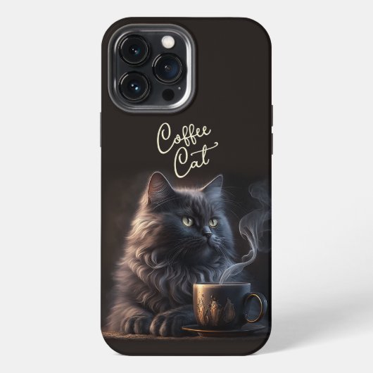黒猫とコーヒー iPhoneケース (裏面)