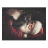 黒猫とサンタクロースフェスティバルクリスマス テーブルクロス (正面(横))
