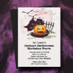 黒猫とジャック・オランタンのハロウィーン<br><div class="desc">空のこうもりは怖い黒猫の上を飛び、これらの招待状の上に不気味なリージェルジャックo'ランタン。おもしろいハロウィーンの衣装パーティの招待状、子供のバースデーパーティ招待状、大人のハロウィーンの衣装パーティの招待状、ちょうど大事な行事に合わせて言葉を変更する。コレクション内の一致アイテム。</div>
