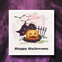 黒猫とジャック・オランタンのハロウィーン