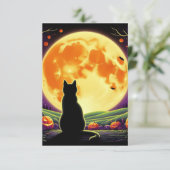 黒猫とジャック・オ・ランタンとのハロウィーンの夜 招待状 (スタンド正面)