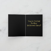 黒猫とジャック・オ・ランタンとのハロウィーンの夜 招待状 (内部)